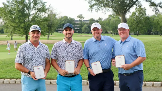 Scozzari, Wiggins and Varano, Amole Co-Medal at U.S. Amateur Four-Ball Qualifier