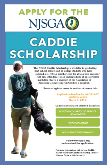 NJSGA Caddie Scholarship Application Deadline Approaches